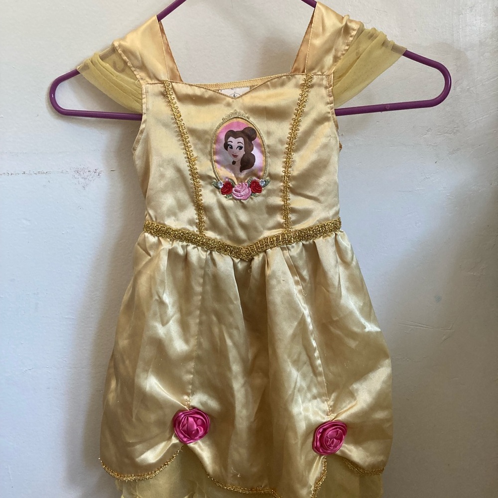 Disney Gold and Pink Belle Princess dress